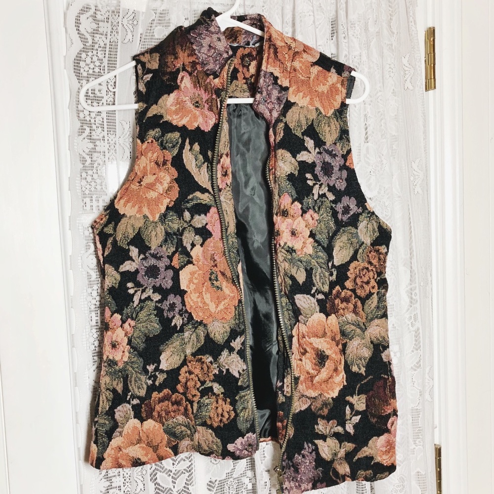 Vintage floral vest